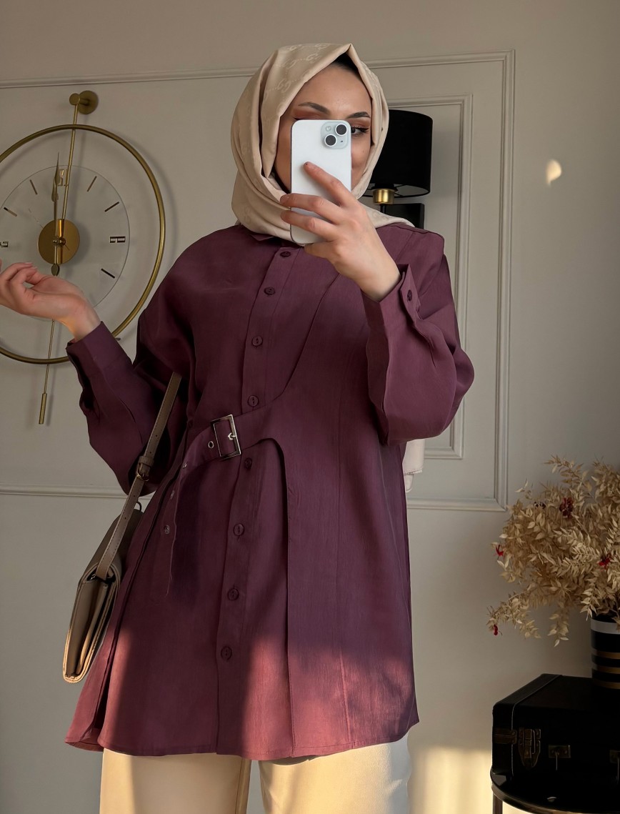 Kemer Detay Mürdüm Gömlek