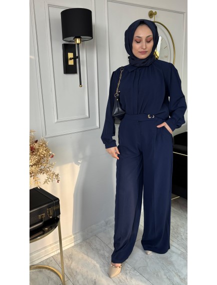 Lacivert  Krep Takım 